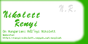 nikolett renyi business card